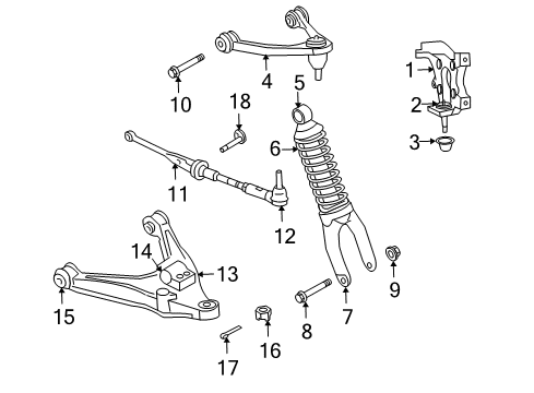 2010 Dodge Viper Rear Suspension Components, Lower Control Arm, Upper Control Arm, Stabilizer Bar Tie Rod-Tie Rod Diagram for 5181534AA