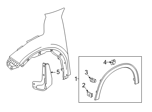 2020 Honda HR-V Exterior Trim - Fender PROTECTOR, L. FR. WHEEL ARCH Diagram for 74157-T7W-A11