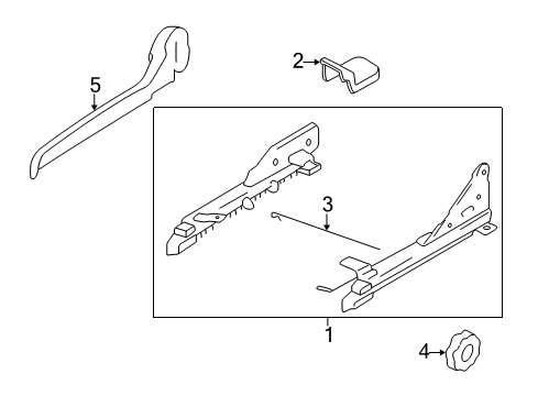 2000 Hyundai Accent Tracks & Components D/Height & Track Assembly-Front Seat Diagram for 88520-25020