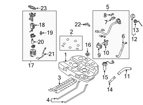 2011 Hyundai Sonata Fuel Supply Pedal Assembly-Accelerator Diagram for 32700-3S100