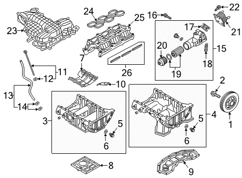 2019 Kia Stinger Filters ELEMENT-AIR CLEANER Diagram for 28113J5350AS