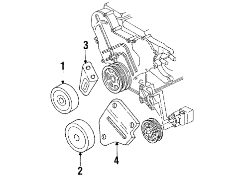 1995 Chrysler Concorde Belts & Pulleys Belt-Accessory Drive Diagram for 4573234AB