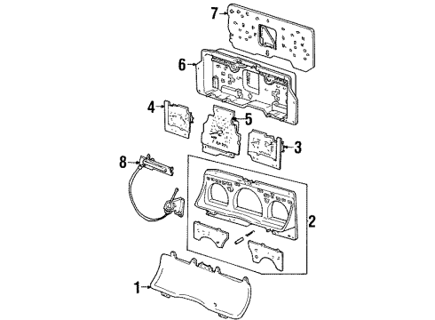 1997 Ford Crown Victoria Instruments & Gauges Speedometer Diagram for F6AZ-17255-CA