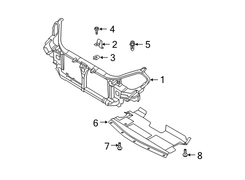 Diagram for 2004 Nissan Maxima Radiator Support