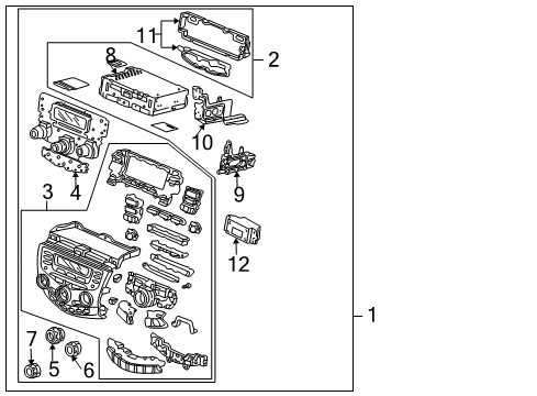 2007 Honda Accord Instrument Panel Components Tuner Assy. (Panasonic) Diagram for 39175-SDA-L61