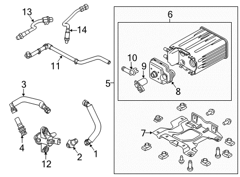 2013 Ford F-250 Super Duty Emission Components Solenoid Sleeve Diagram for F75Z-9E629-AA