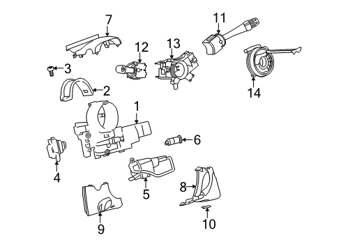 2009 Pontiac G5 Switches Hazard Switch Diagram for 15853937