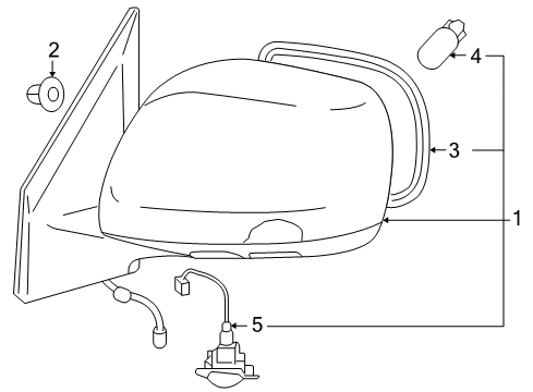 2010 Lexus LX570 Parking Aid Mirror Assy, Outer Rear View, LH Diagram for 87940-60C40-A0