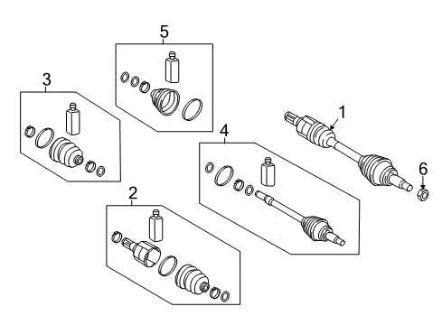 2019 Hyundai Ioniq Drive Axles - Front Joint & Shaft Kit-Front Axle W Diagram for 49526-G7000