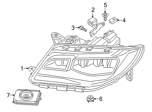 2018 Lincoln MKZ Headlamps Headlamp Assembly Diagram for JP5Z-13008-Q