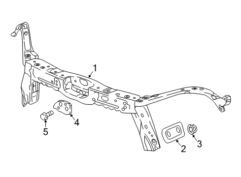 2022 Chevrolet Bolt EV Radiator Support Upper Tie Bar Diagram for 42761542