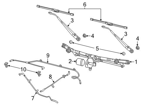 2021 Jeep Gladiator Wipers Hose-Windshield Washer Diagram for 68365057AC
