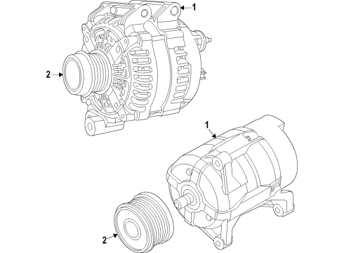 2016 Ram ProMaster 2500 Alternator Generator-Engine Diagram for R8271769AA