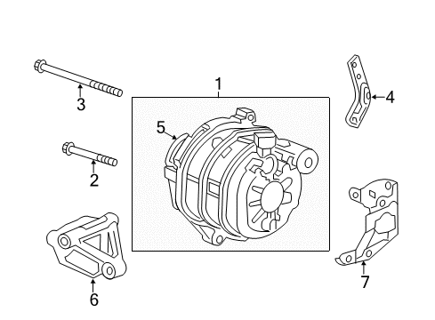2020 Honda HR-V Alternator Alternator Assembly (Ahga115) (Mitsubishi) Diagram for 31100-5FK-T01