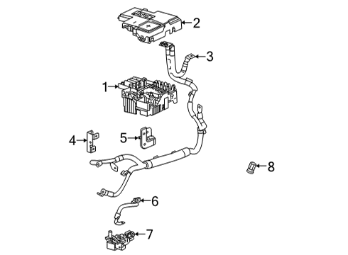 2022 Buick Encore GX Battery Cables Holder Diagram for 42604853