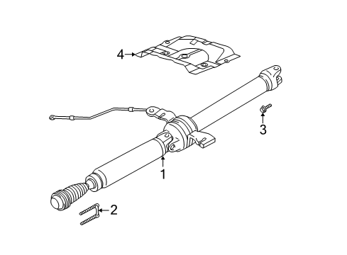 2007 Ford Escape Drive Axles - Rear Drive Shaft Assembly Diagram for 7L8Z-4R602-C