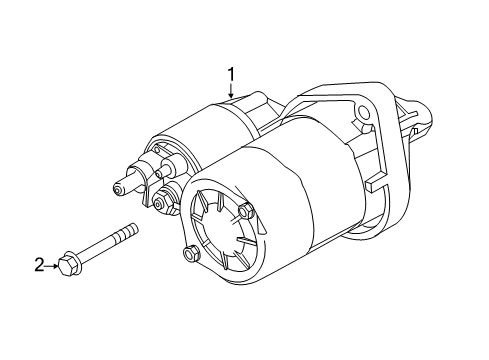 2018 Ford Focus Starter Starter Bolt Diagram for -W500115-S437