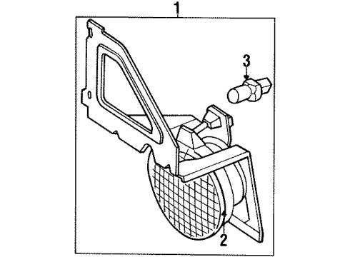 1997 Saturn SL2 Fog Lamps Lamp Asm, Front Fog Diagram for 21110806