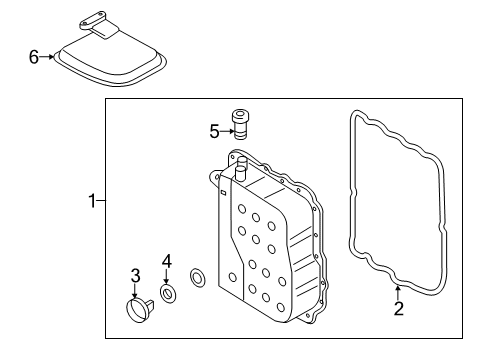 2020 Hyundai Santa Fe Case & Related Parts Gasket-Valve Body Cover Diagram for 45283-4G100