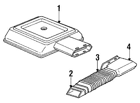 1985 Oldsmobile 98 Air Intake Filter, Air Diagram for 25042057