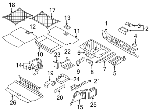 2007 BMW 328xi Interior Trim - Rear Body Handle Diagram for 51476979475