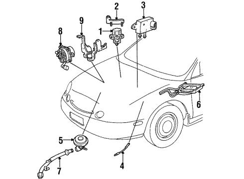 1998 Ford Taurus A.I.R. System Vapor Canister Diagram for F6DZ-9D653-AAFFV