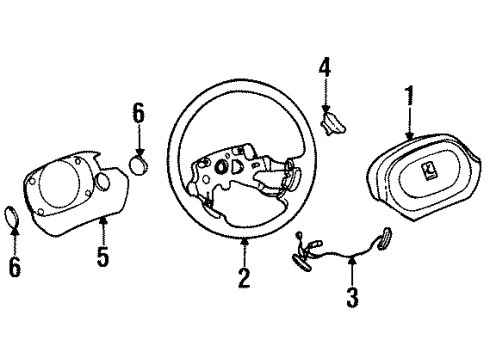 1999 Saturn SL Cruise Control System Module Diagram for 21024413