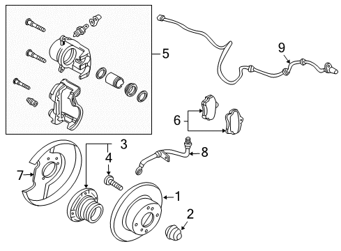 2004 Nissan Maxima Rear Brakes Rotor-Disc Brake, Rear Diagram for 43206-7Y000