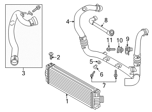 2019 Ford Transit-250 Intercooler Intercooler Diagram for CK4Z-6K775-H