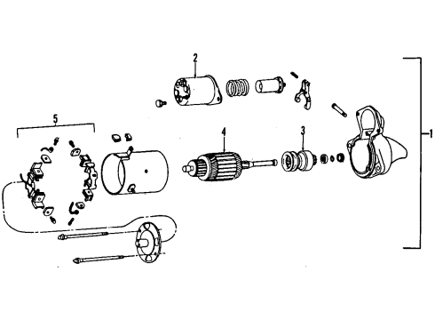 1988 GMC S15 Starter Starter Diagram for 10455018