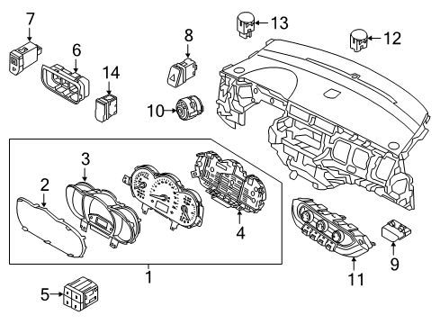 2012 Kia Rio Switches Switch Assembly-Active Econo Diagram for 937121W100CA