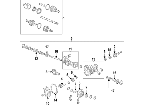 2021 Cadillac Escalade ESV Transfer Case Control Module Diagram for 84881383