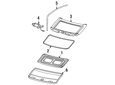 1999 Mercury Cougar Sunroof Motor Diagram for F8RZ-15790-AB