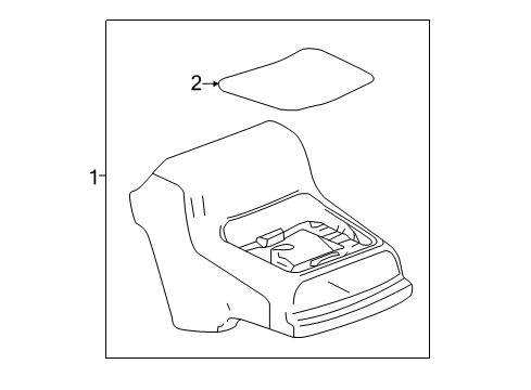 2018 Chevrolet Camaro Center Console Rear Panel Diagram for 84004284