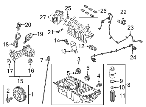 2019 Ford Fusion Intake Manifold Dipstick Diagram for FT4Z-6750-A