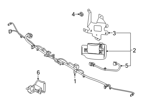 2020 Hyundai Venue Electrical Components - Rear Bumper Bracket, RH Diagram for 99155-K2000