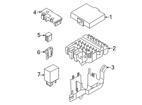 2020 Ford EcoSport Fuse & Relay Fuse Box Cover Diagram for HU5Z-14A003-H