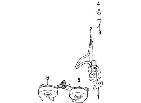 1997 Jeep Grand Cherokee Antenna & Radio, Horn Relay-Electrical Diagram for 5073575AA