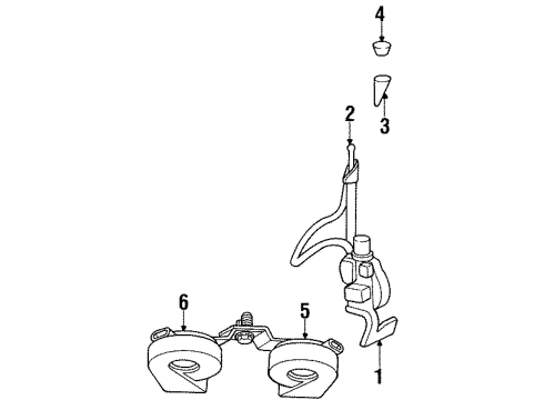 1997 Jeep Grand Cherokee Antenna & Radio, Horn Electrical Relay Diagram for 36003031