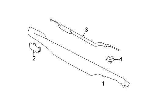 2019 BMW 650i Gran Coupe Interior Trim - Quarter Panels Cover Column C Left Diagram for 51437277129