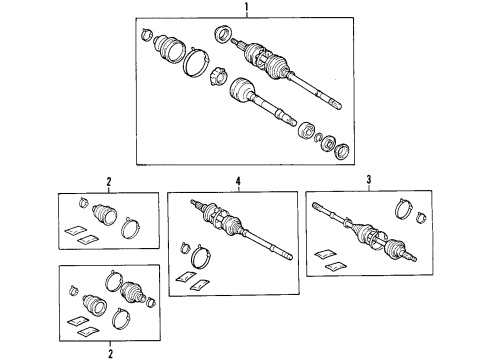 1998 Toyota Sienna Front Axle Shafts & Joints, Drive Axles Seal Diagram for 90311-40028