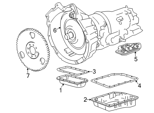 2000 BMW Z3 Automatic Transmission Flywheel Diagram for 11221717383
