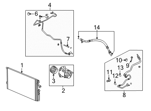 2005 Chevrolet Cobalt Air Conditioner Clutch Kit-A/C Diagram for 15923804