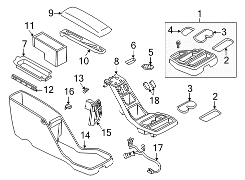 2002 Dodge Durango Center Console Switch-Heated Seat Diagram for 56045099AA