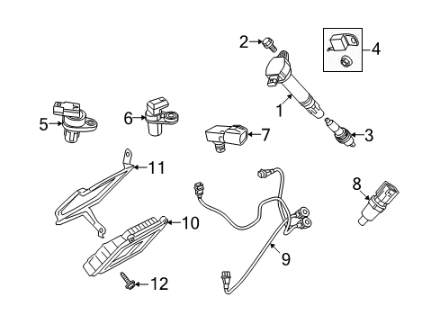 2010 Dodge Journey Ignition System Bolt-HEXAGON Head Diagram for 6508683AA