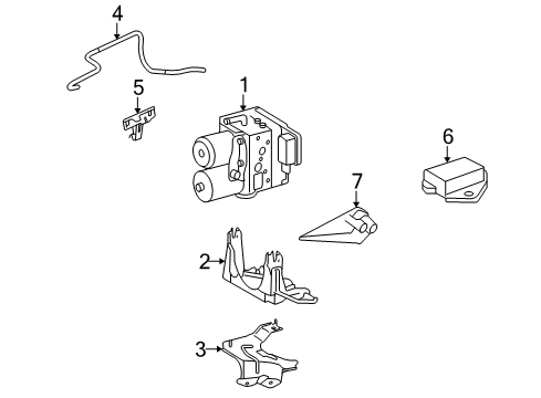 2009 Toyota Camry ABS Components Yaw Sensor Diagram for 89180-33060