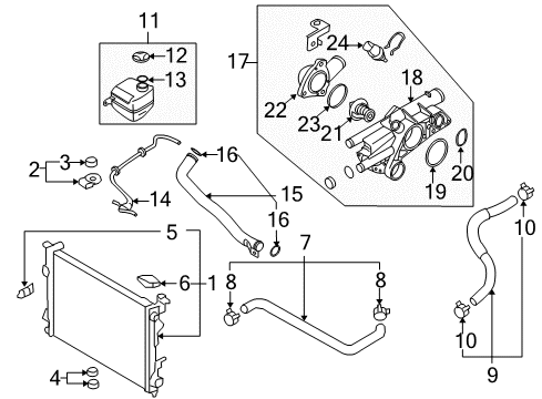 2011 Hyundai Tucson Powertrain Control Sensor Assembly-Oxygen, Rear Diagram for 39210-2G650