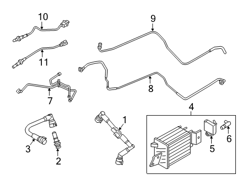 2017 Ford F-150 Powertrain Control Hose Diagram for HL3Z-9L291-B