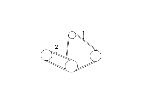 2004 Lexus RX330 Belts & Pulleys V-Ribbed Belt (Cooler Compressor To Crankshaft Pulley), No.1 Diagram for 90080-91239