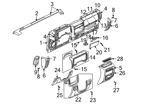 1997 Jeep Wrangler Instrument Panel Lighter-Cigar Lighter Diagram for 4685370